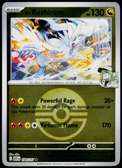 N's Reshiram 154/217 Poké Ball Reverse Holo EN - original scanned front