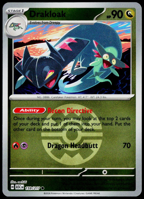 Drakloak 159/217 Quick Ball Reverse Holo EN - original scanned front