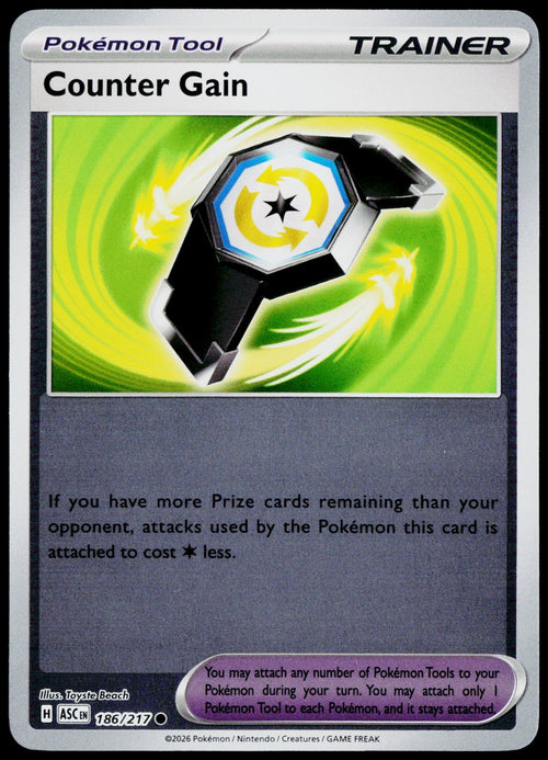 Counter Gain 186/217  Reverse Holo EN - original scanned front