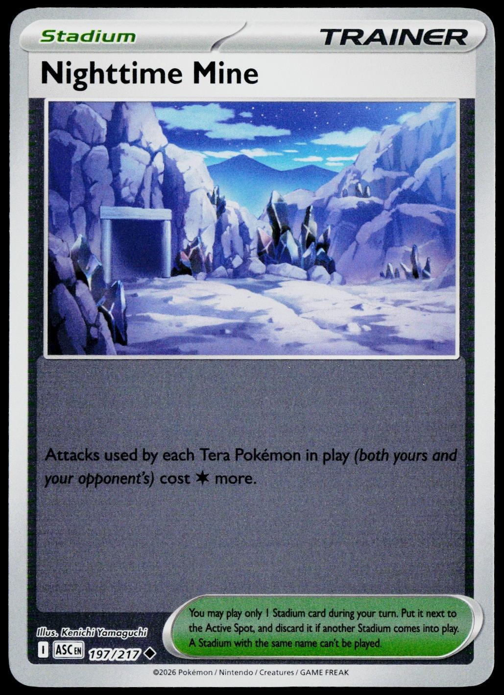 Nighttime Mine 197/217  Reverse Holo EN - original scanned front