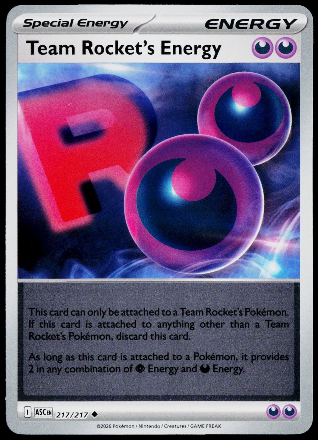 Team Rocket's Energy 217/217  Reverse Holo EN - original scanned front