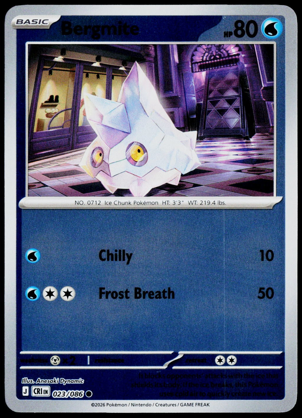 Bergmite 023/086  Reverse Holo EN - original scanned front