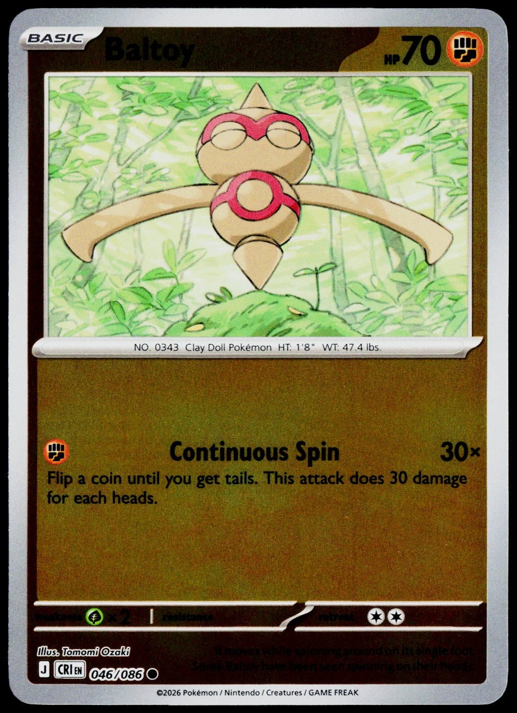 Baltoy 046/086  Reverse Holo EN - original scanned front