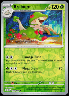 Breloom 006/182  Reverse Holo EN - original scanned front