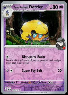 Team Rocket's Dottler 088/182  Reverse Holo EN - original scanned front