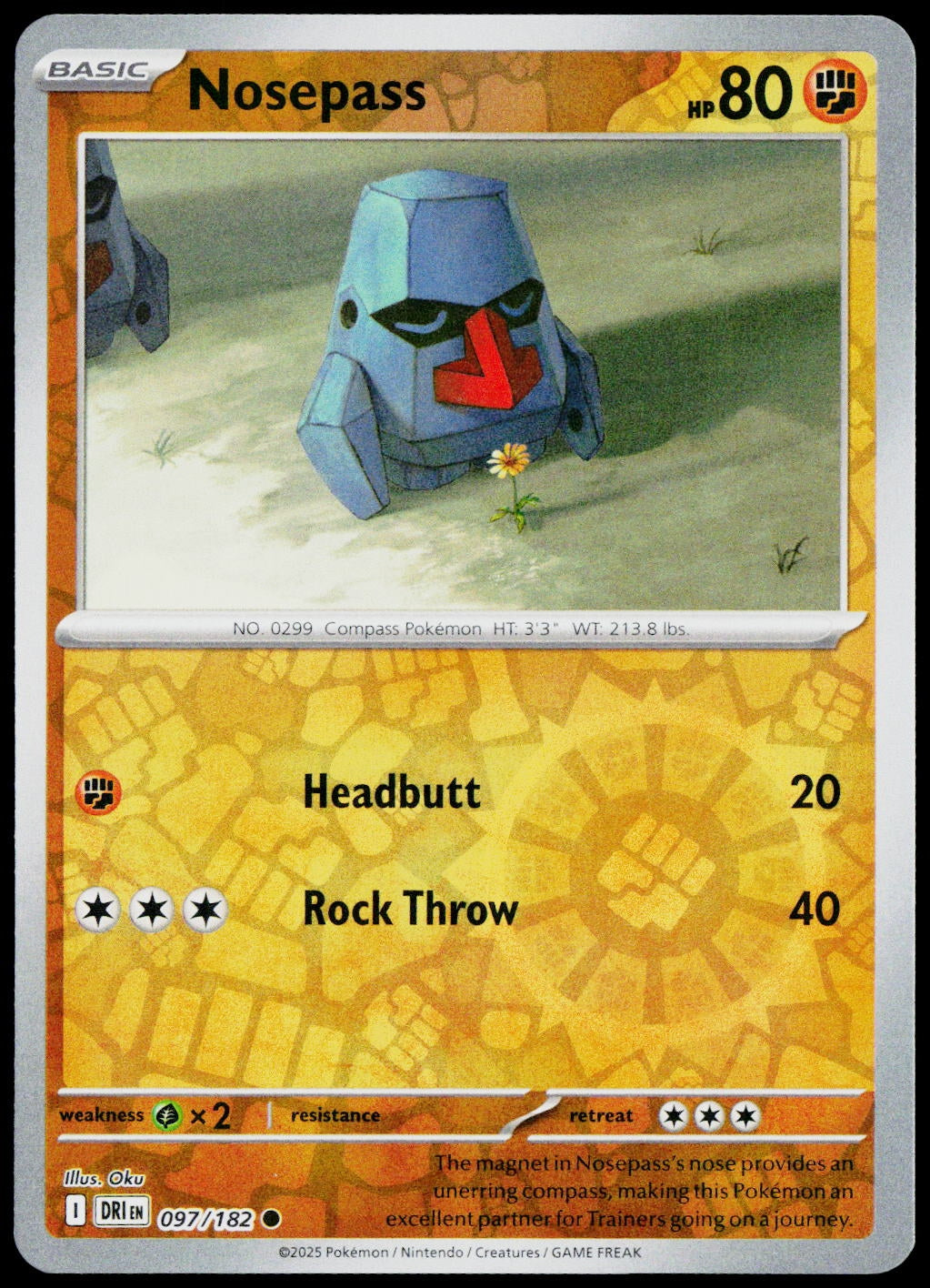 Nosepass 097/182  Reverse Holo EN - original scanned front