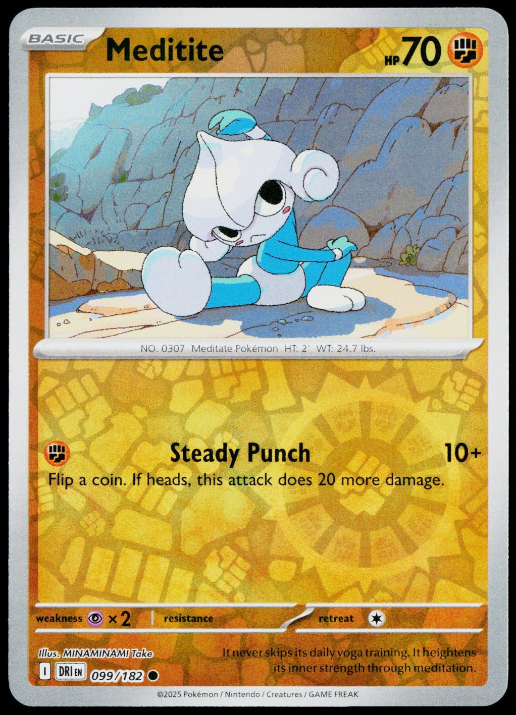 Meditite 099/182  Reverse Holo EN - original scanned front