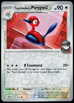 Team Rocket's Porygon2 154/182  Reverse Holo EN - original scanned front