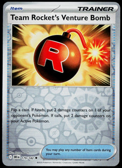 Team Rocket's Venture Bomb 179/182  Reverse Holo EN - original scanned front