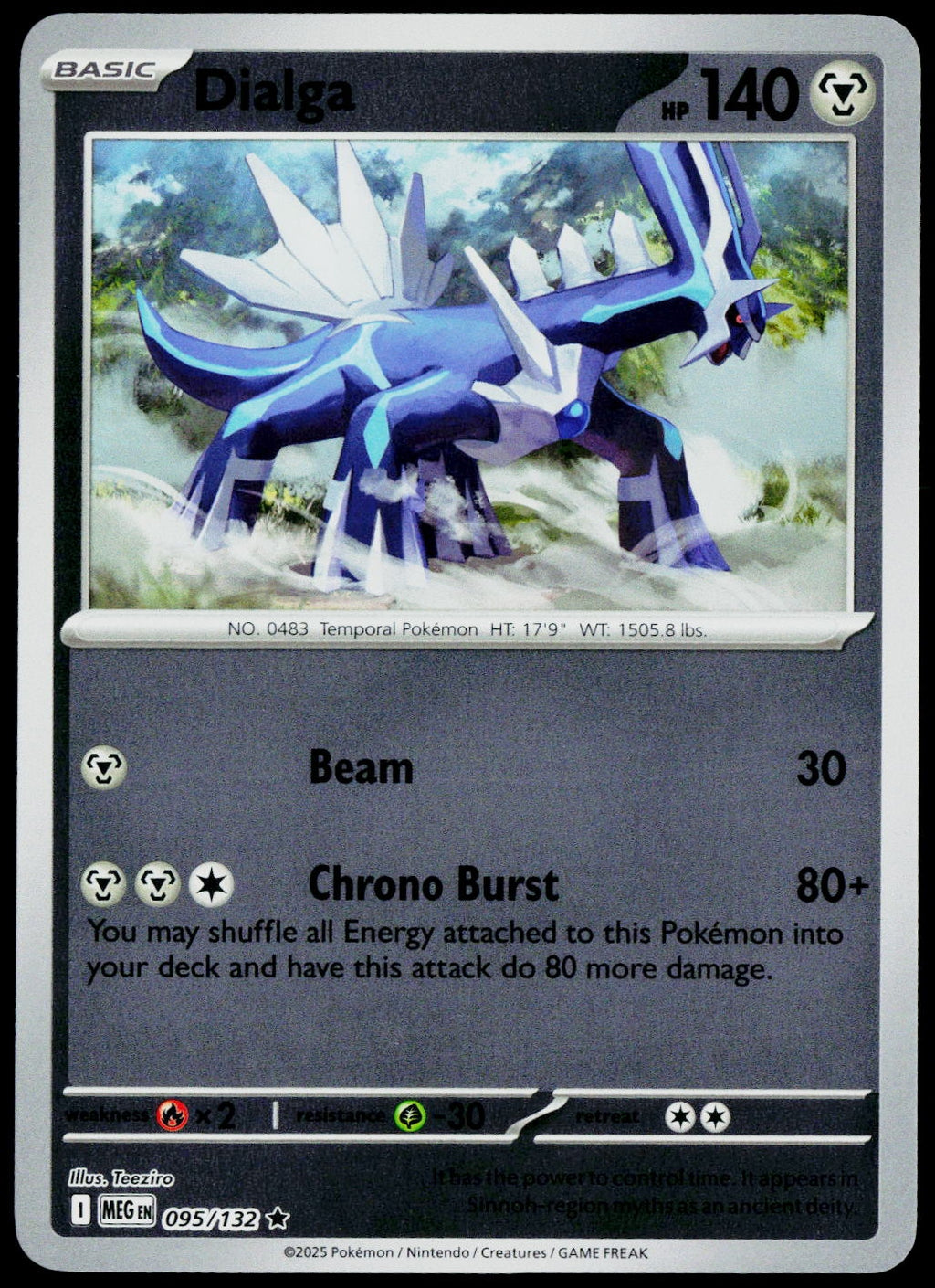 Dialga 095/132  Reverse Holo EN - original scanned front