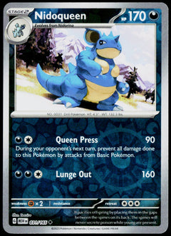 Nidoqueen 031/165  Reverse Holo EN - original scanned front