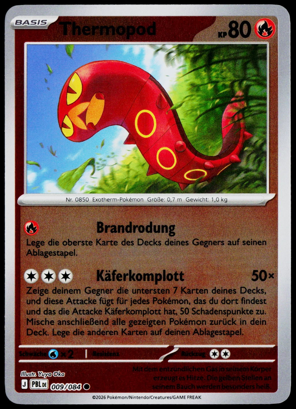 Sizzlipede 009/084  Reverse Holo DE - original scanned front
