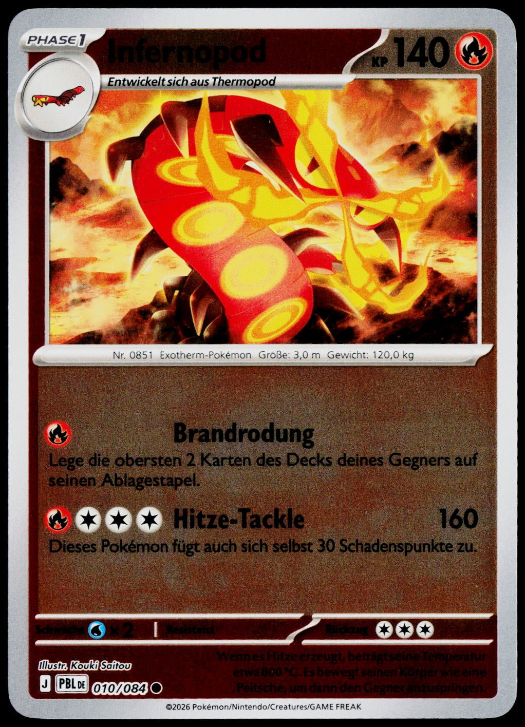 Centiskorch 010/084  Reverse Holo DE - original scanned front