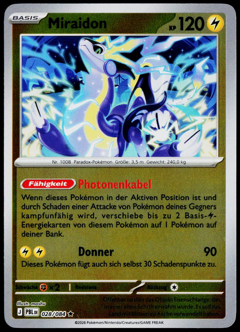 Miraidon 028/084  Reverse Holo DE - original scanned front