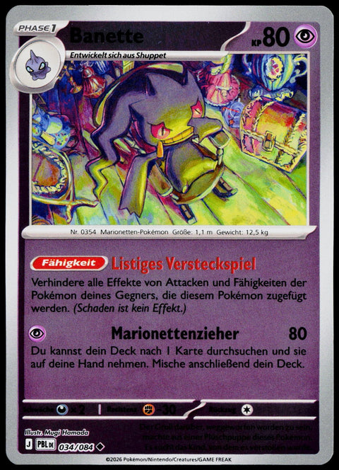 Banette 034/084  Reverse Holo DE - original scanned front