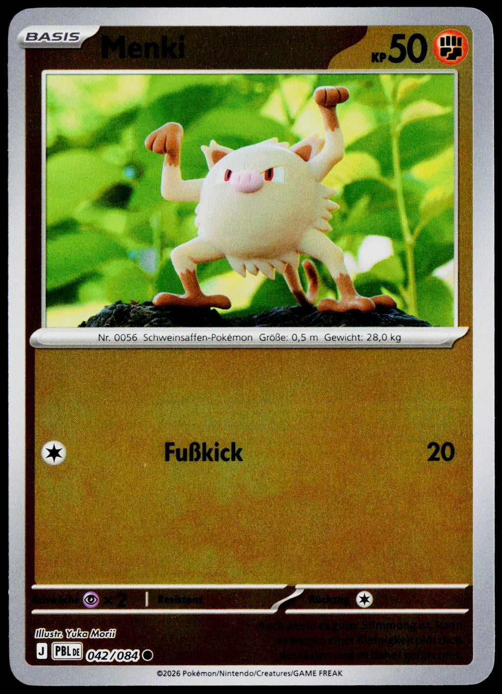 Mankey 042/084  Reverse Holo DE - original scanned front