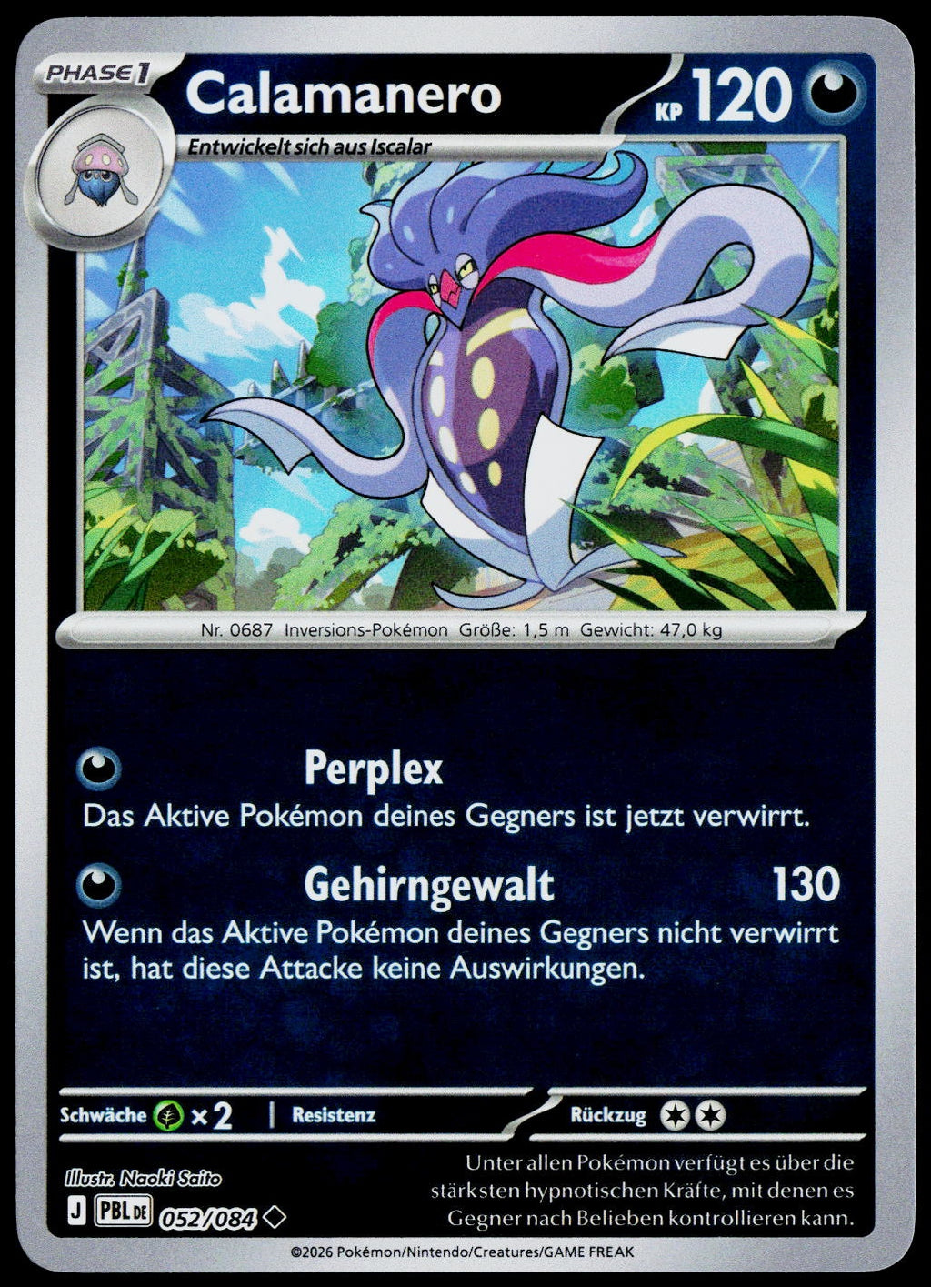 Malamar 052/084  Reverse Holo DE - original scanned front