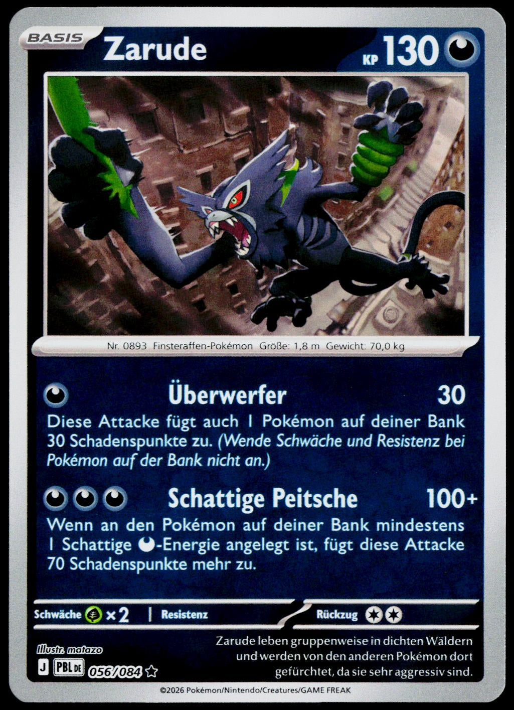 Zarude 056/084  Reverse Holo DE - original scanned front