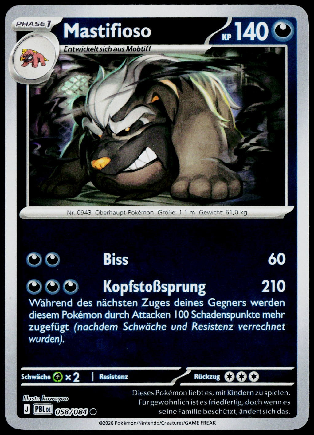 Mabosstiff 058/084  Reverse Holo DE - original scanned front