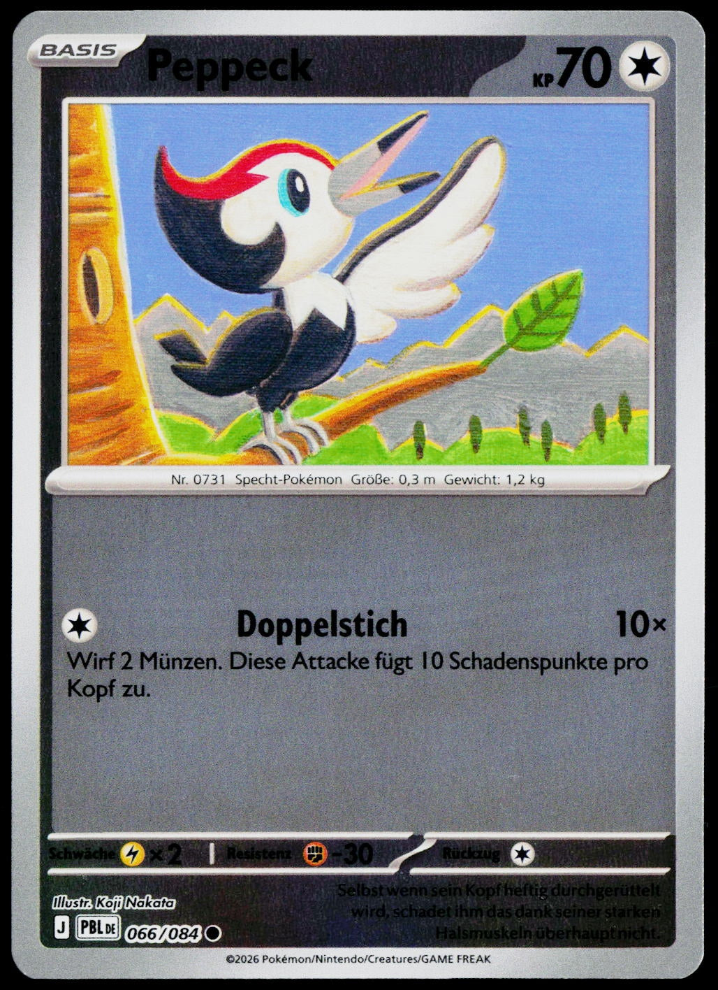 Pikipek 066/084  Reverse Holo DE - original scanned front