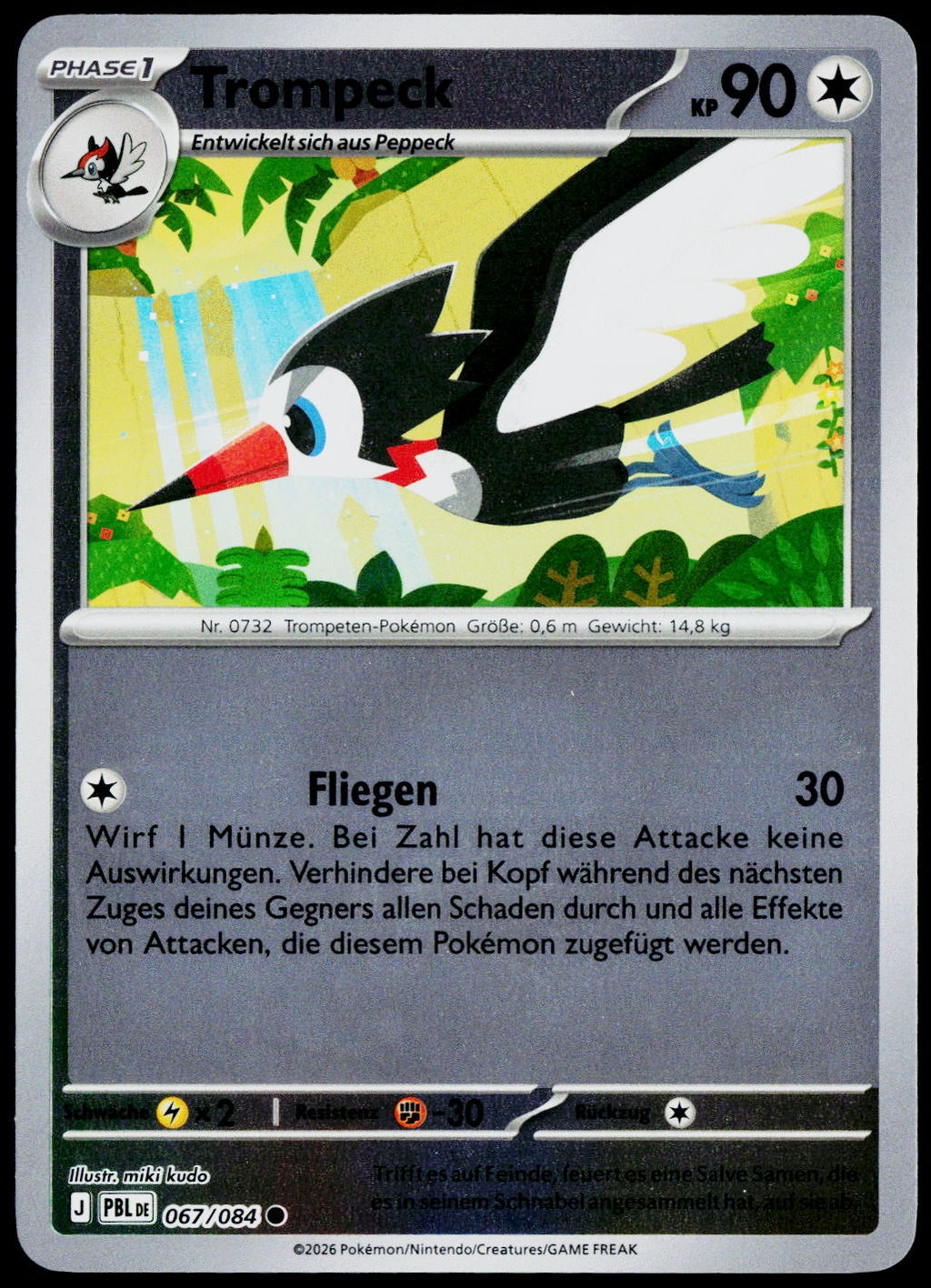 Trumbeak 067/084  Reverse Holo DE - original scanned front