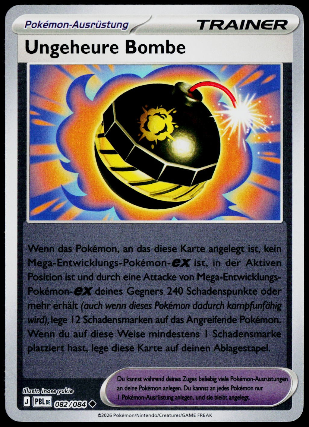 Tremendous Bomb 082/084  Reverse Holo DE - original scanned front