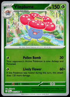Vileplume 003/094  Reverse Holo EN - original scanned front