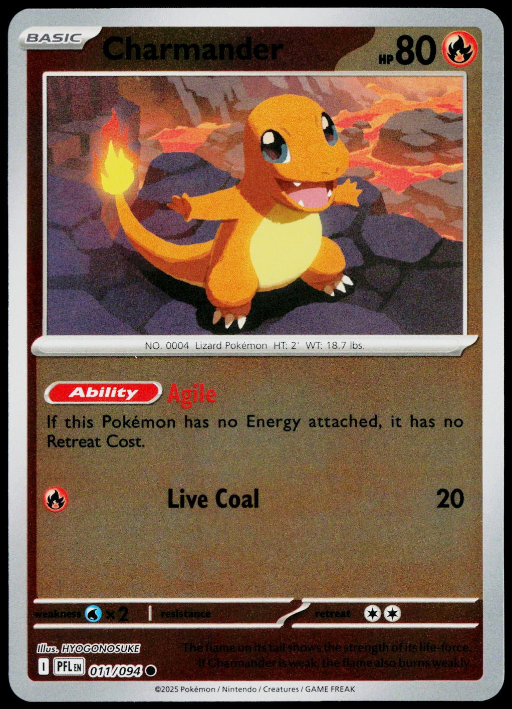 Charmander 011/094  Reverse Holo EN - original scanned front