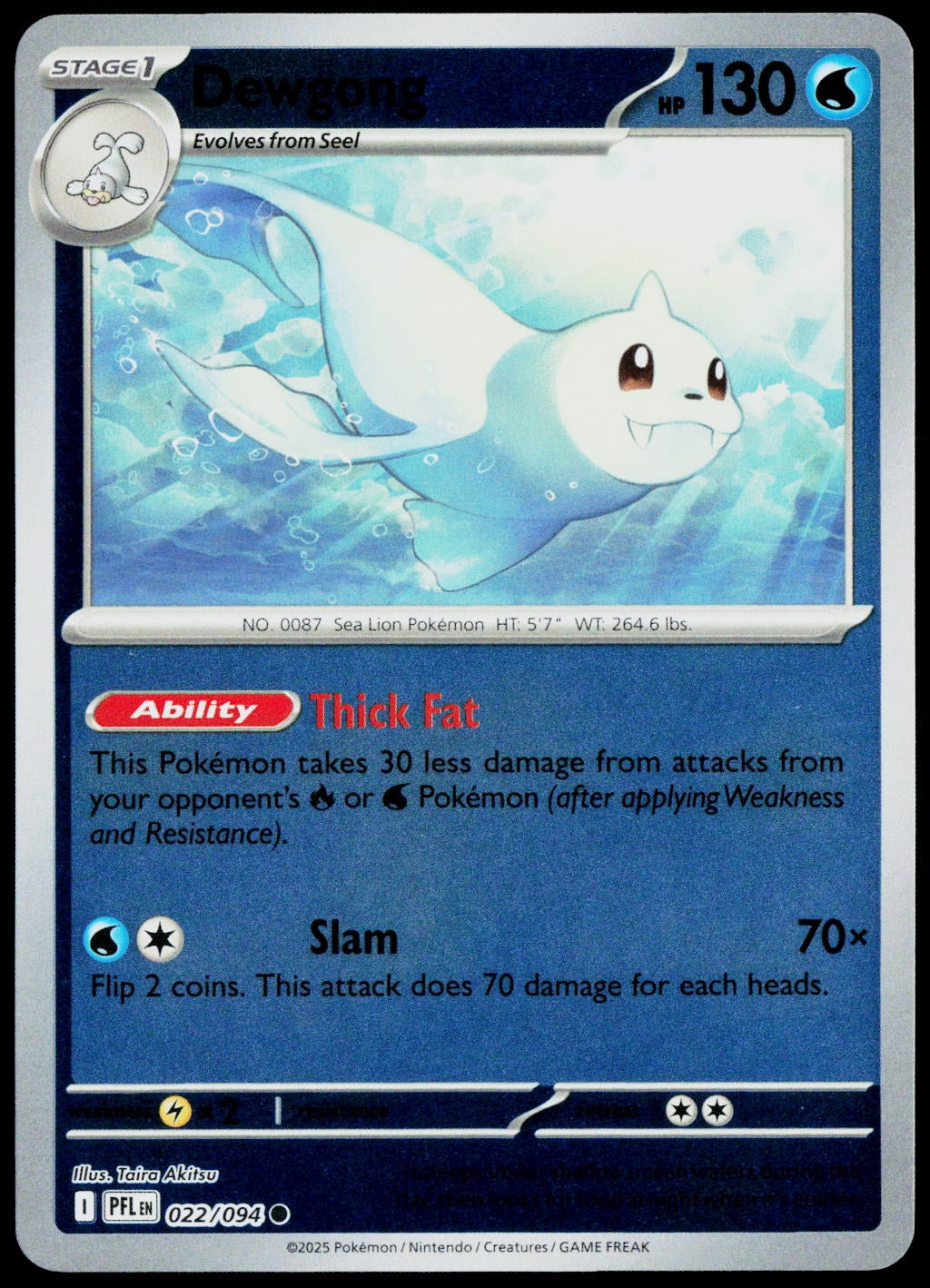 Dewgong 022/094  Reverse Holo EN - original scanned front
