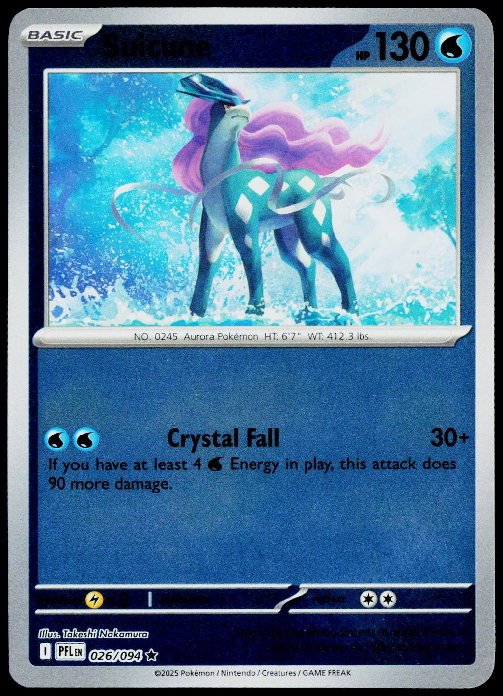 Suicune 026/094  Reverse Holo EN - original scanned front