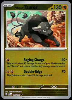 Paldean Tauros 048/094  Reverse Holo EN - original scanned front