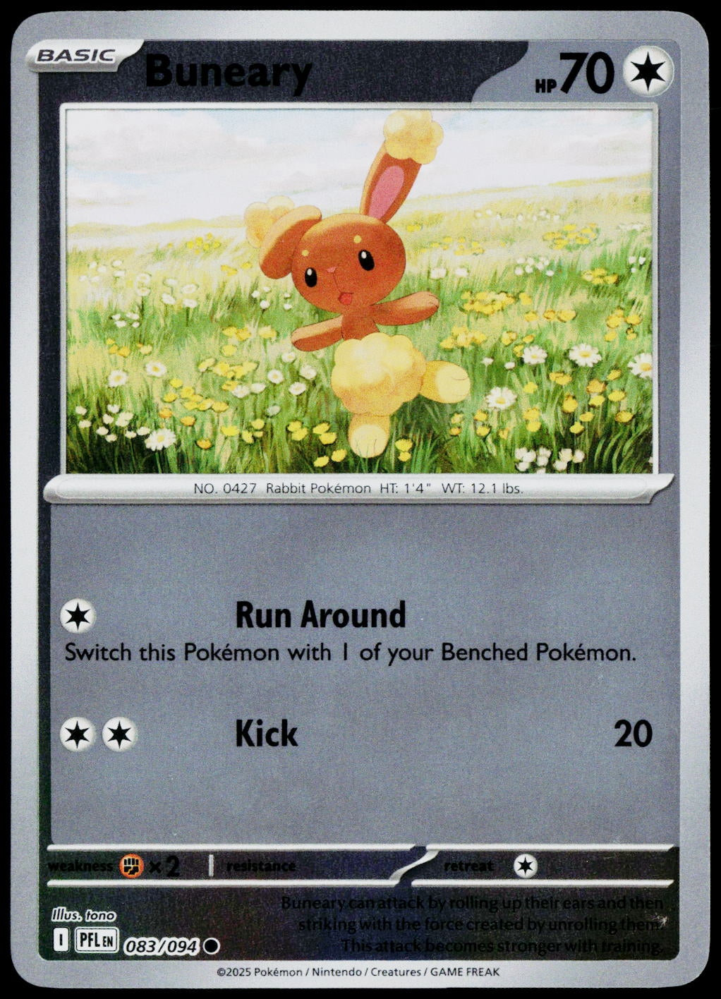 Buneary 083/094  Reverse Holo EN - original scanned front