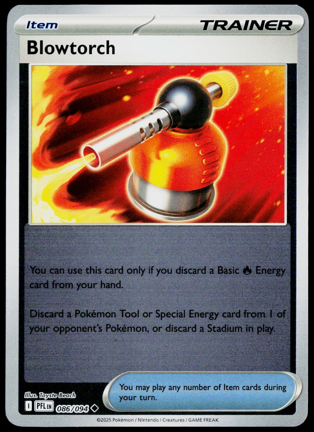 Blowtorch 086/094  Reverse Holo EN - original scanned front