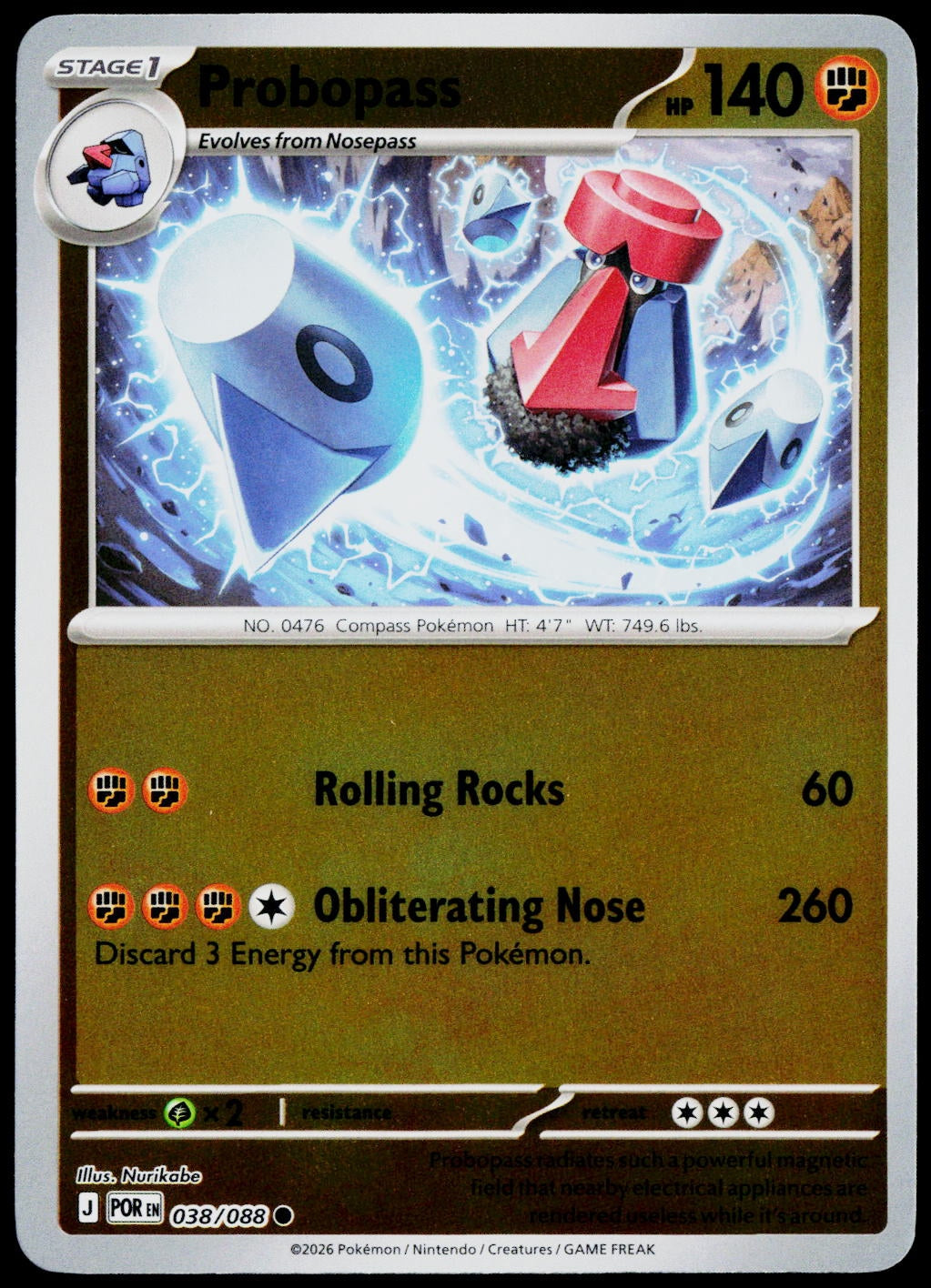 Probopass 038/088  Reverse Holo EN - original scanned front
