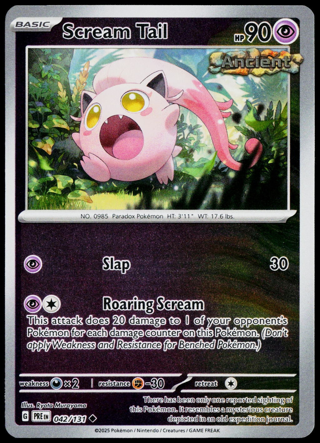Scream Tail 042/131  Reverse Holo EN - original scanned front