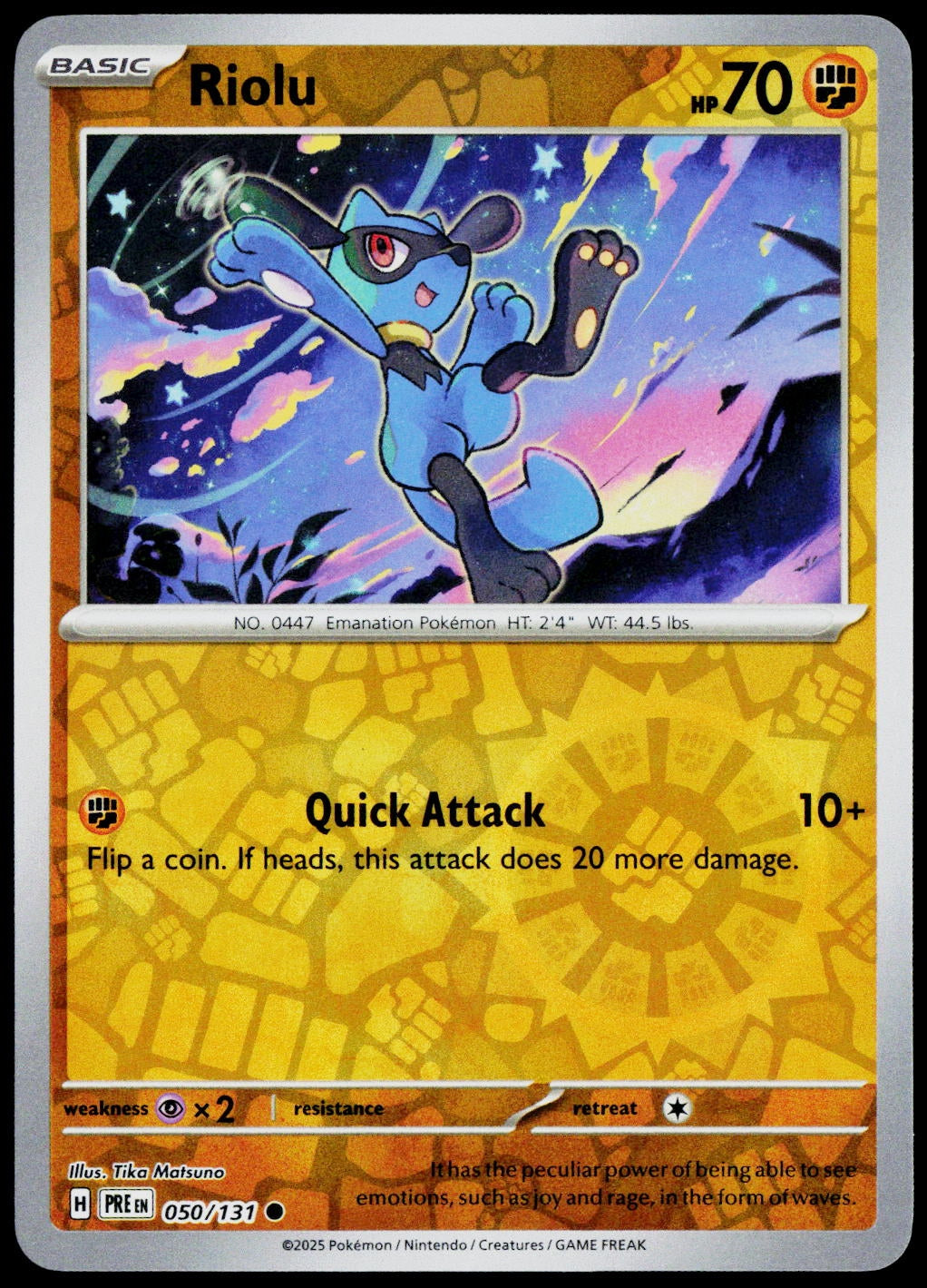 Riolu 050/131  Reverse Holo EN - original scanned front