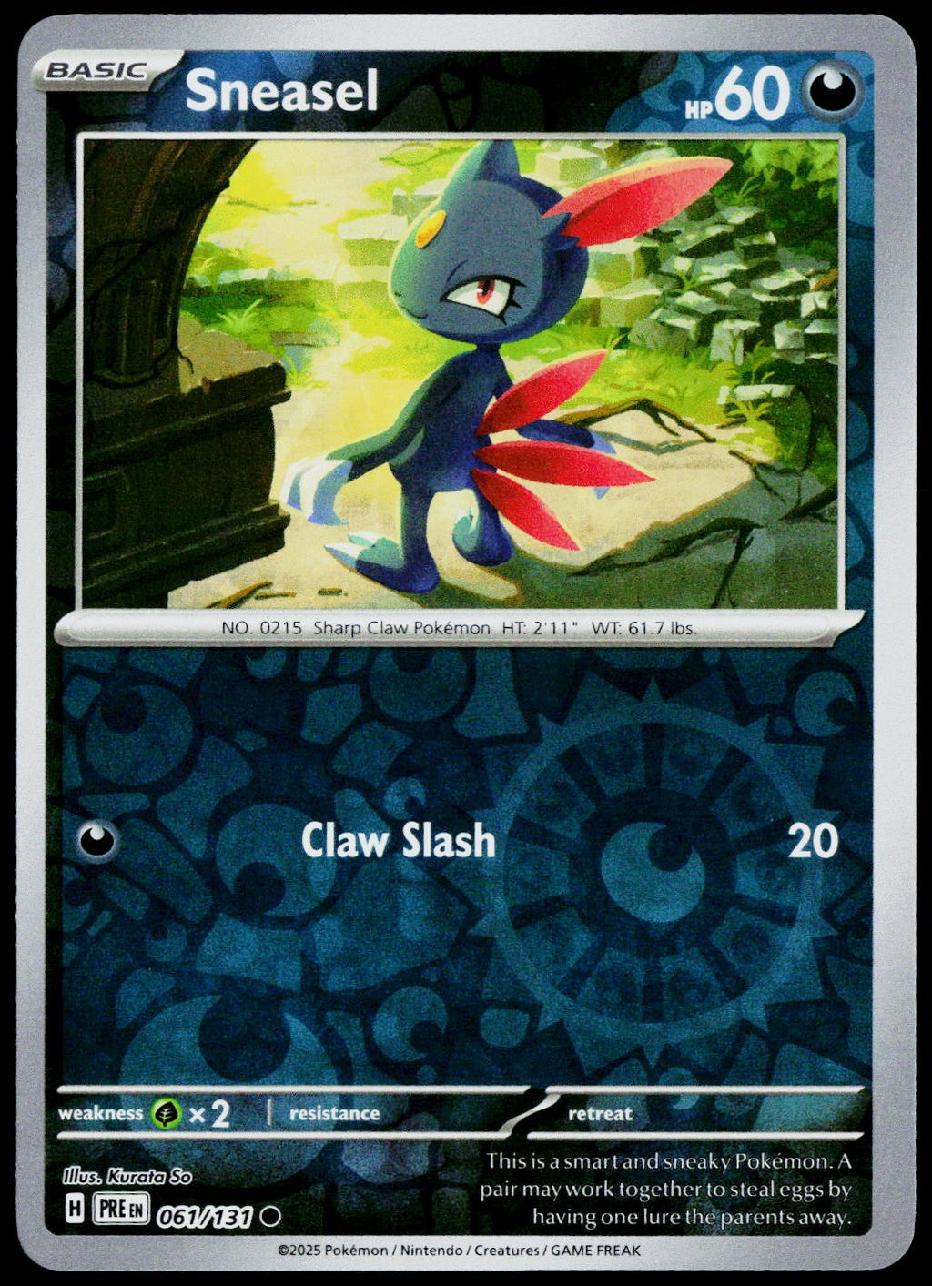 Sneasel 061/131  Reverse Holo EN - original scanned front