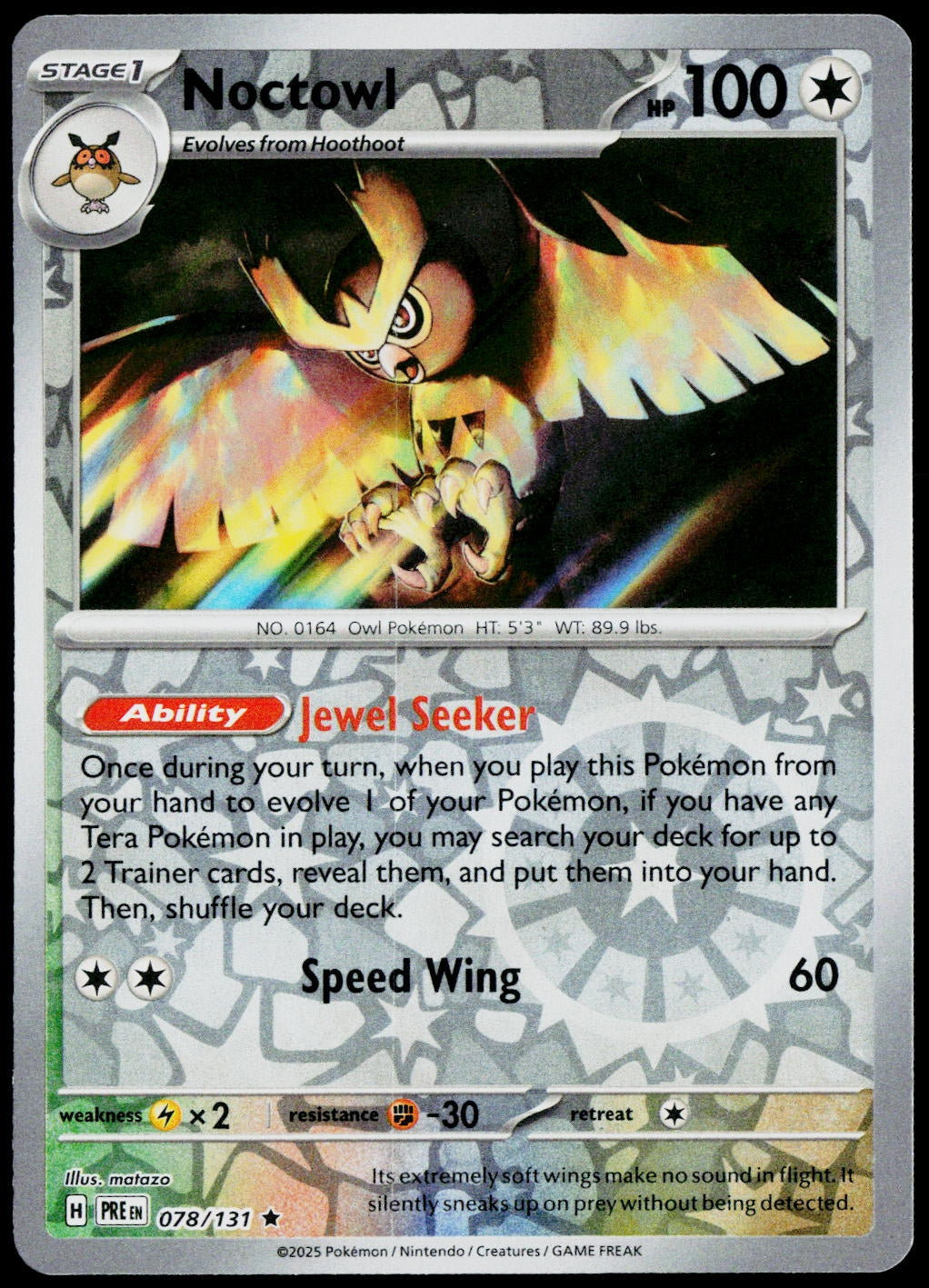 Noctowl 078/131  Reverse Holo EN - original scanned front