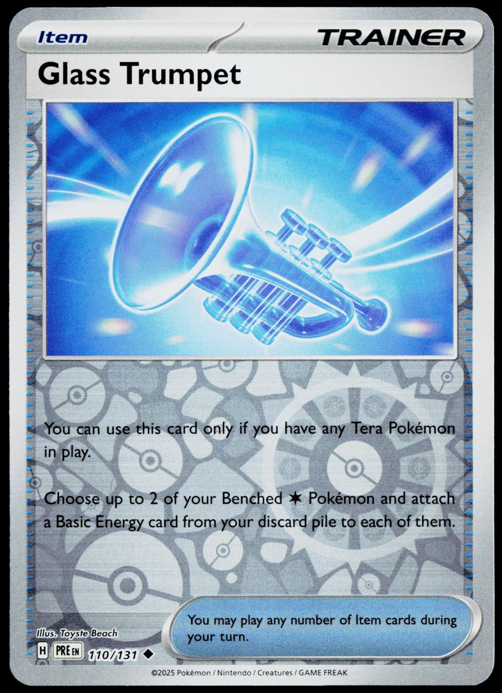 Glass Trumpet 110/131  Reverse Holo EN - original scanned front