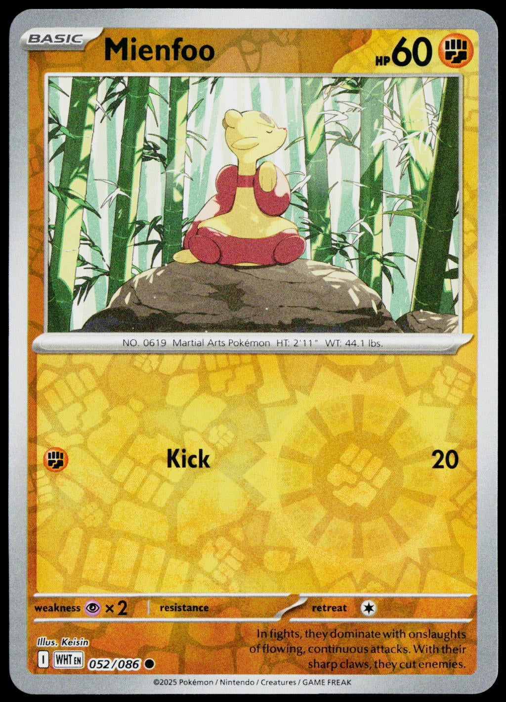 Mienfoo 052/086  Reverse Holo EN - original scanned front