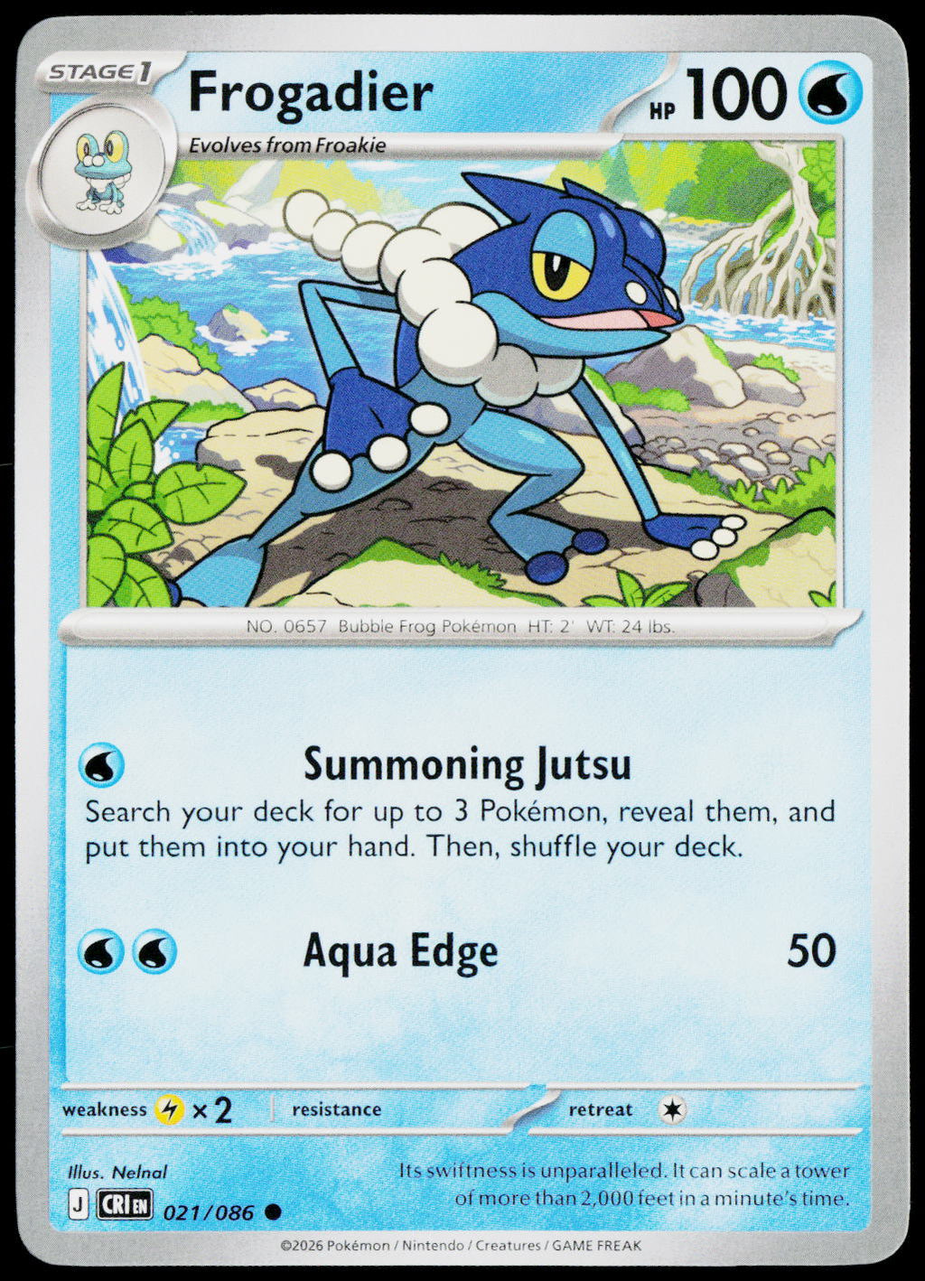 Frogadier 021/086 EN — original front scan