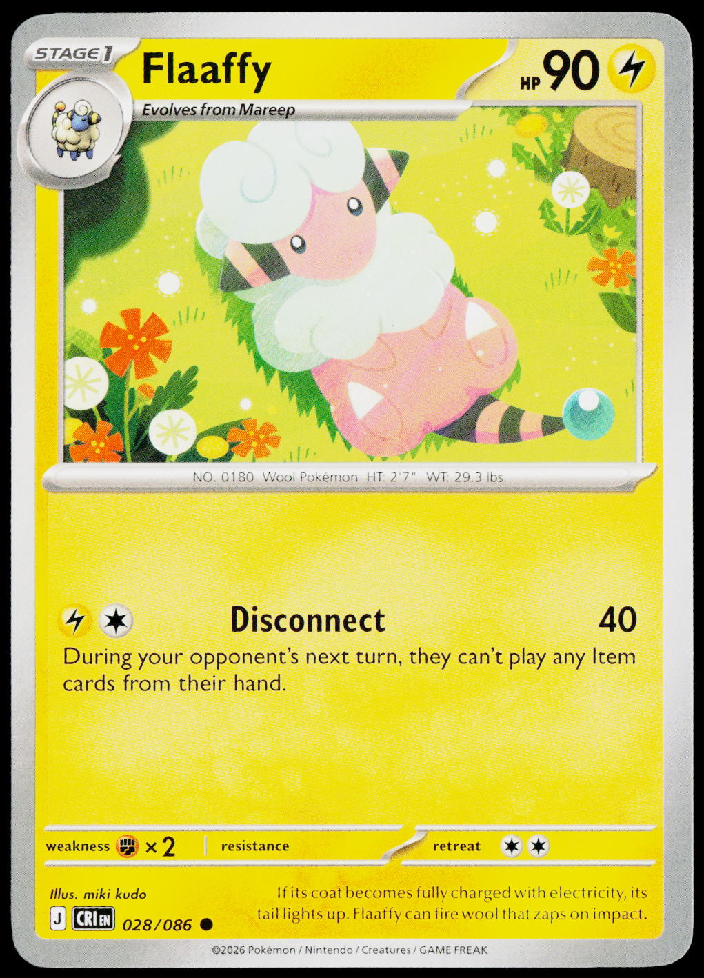 Flaaffy 028/086 EN — original front scan