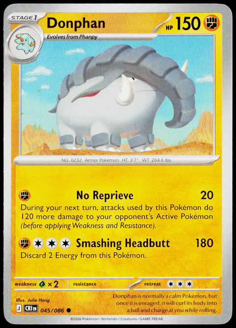 Donphan 045/086 EN — original front scan