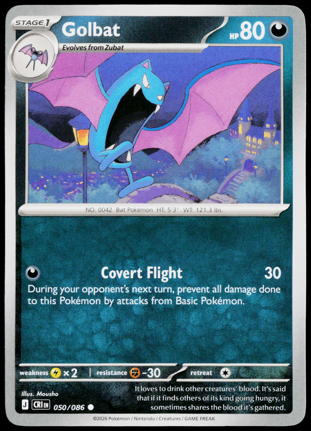 Golbat 050/086 EN — original front scan