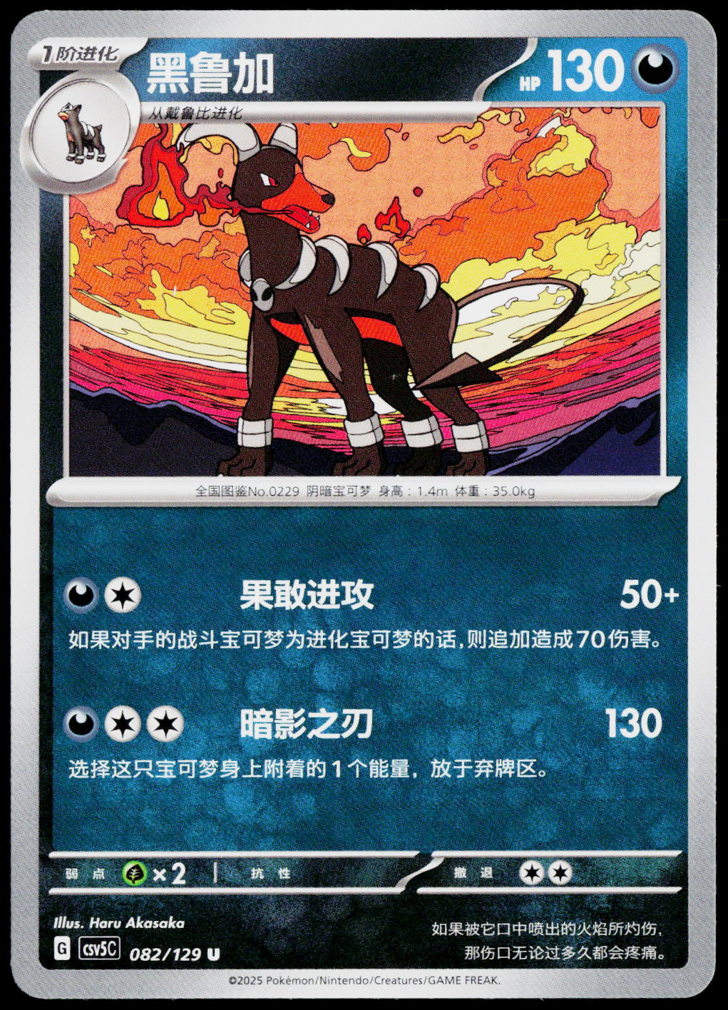 Houndoom 082/129 ZH-HANS — original front scan