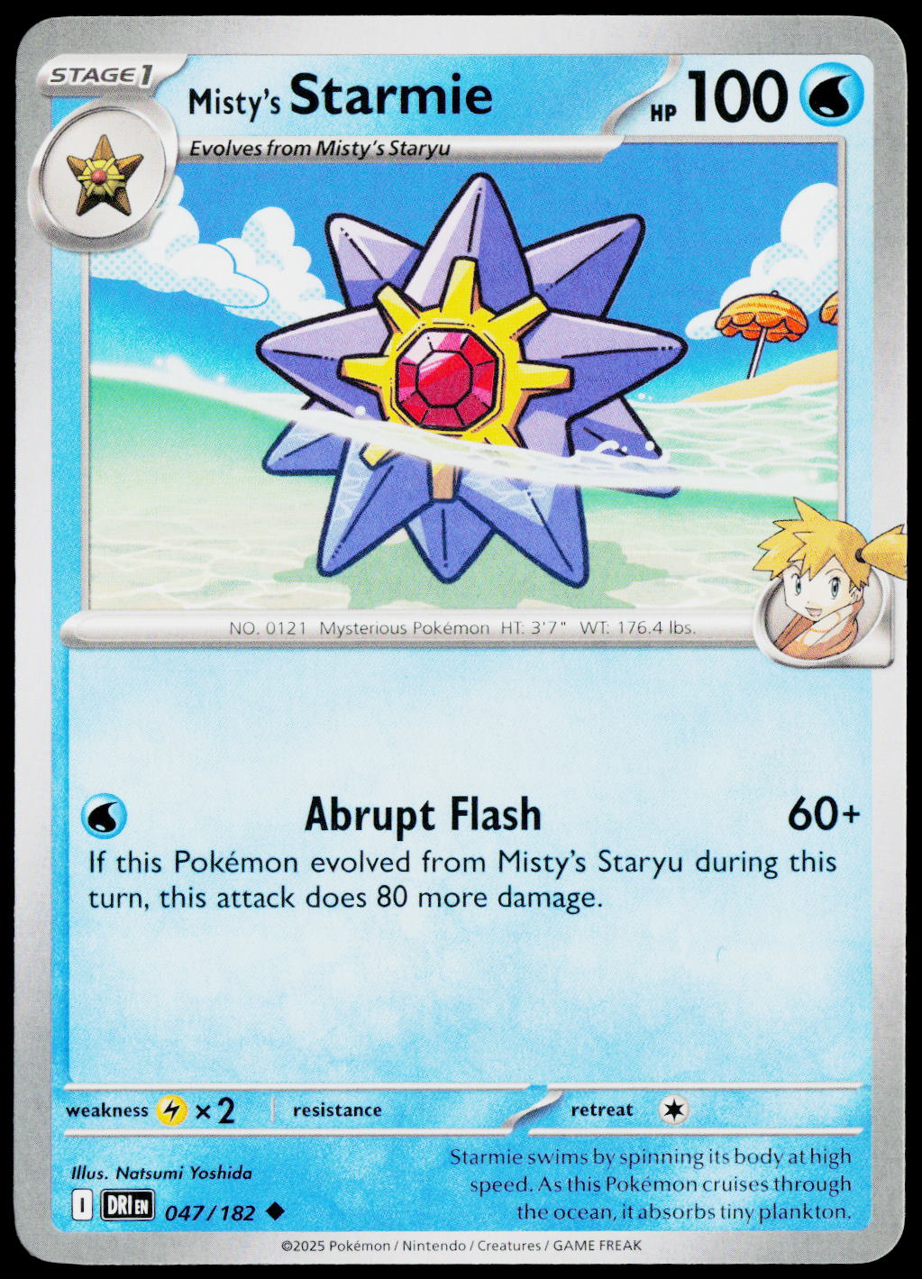 Misty's Starmie 047/182 EN — original front scan