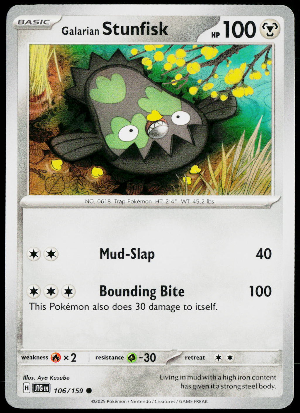 Galarian Stunfisk 106/159 EN — original front scan