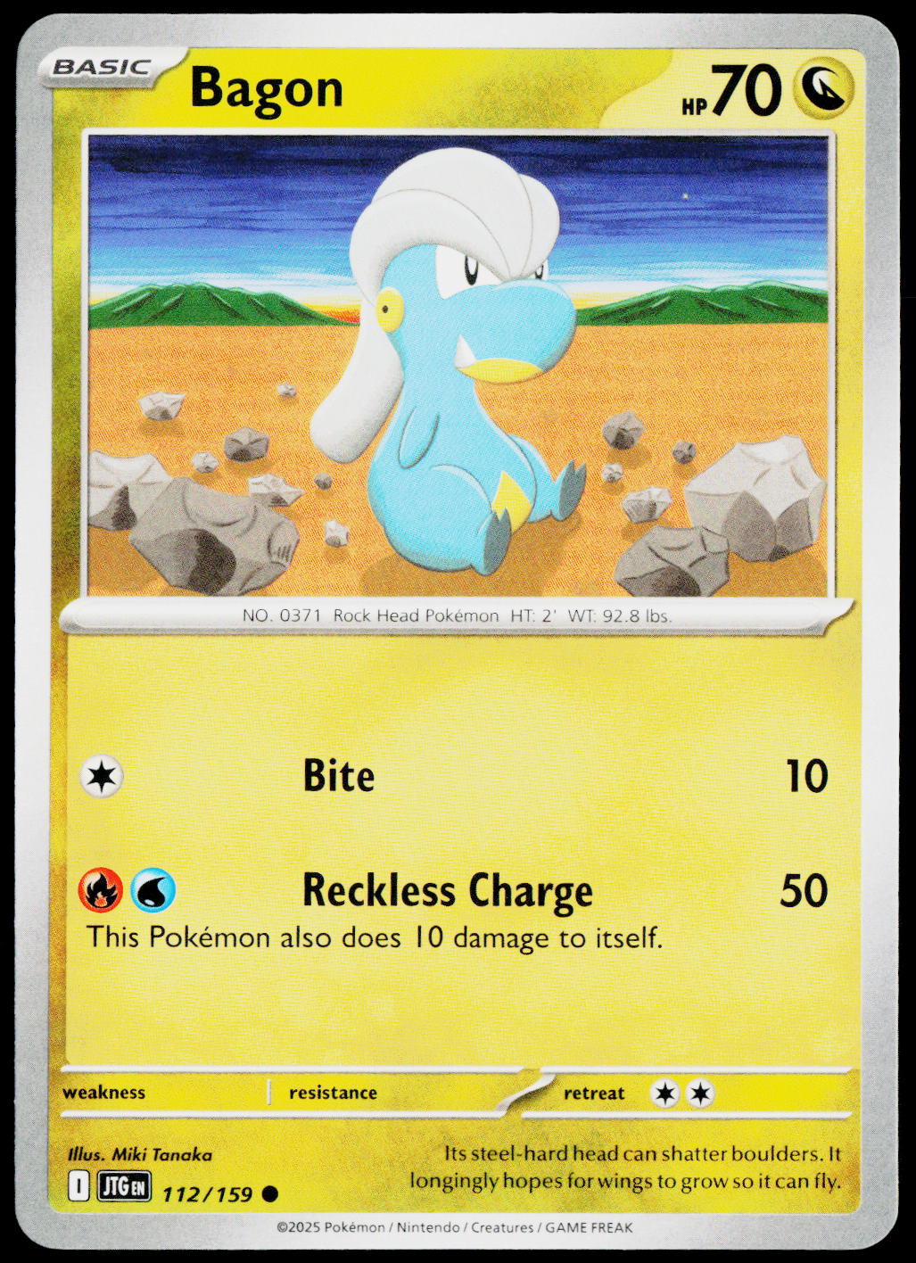 Bagon 112/159 EN — original front scan