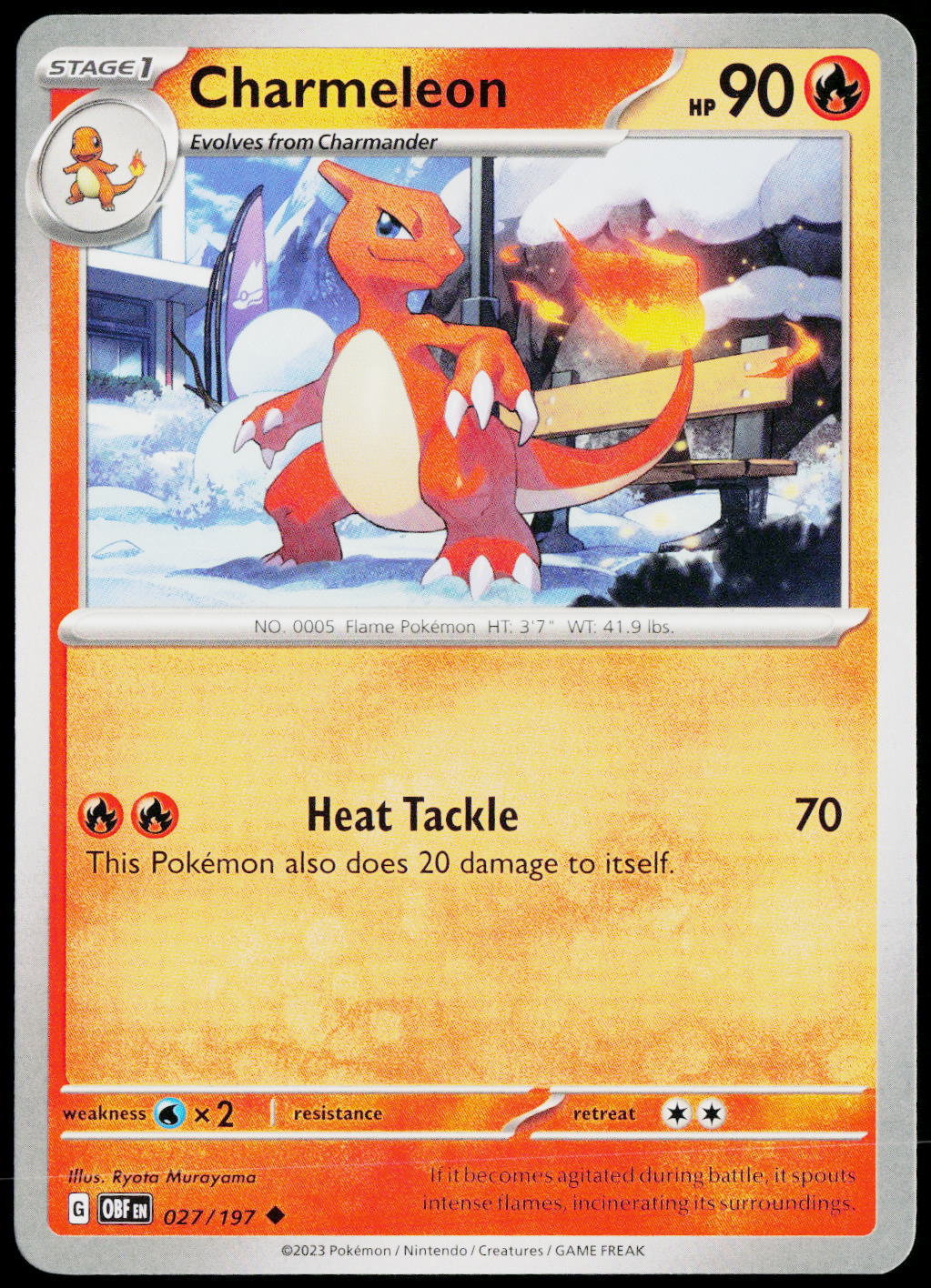 Charmeleon 027/197 EN — original front scan