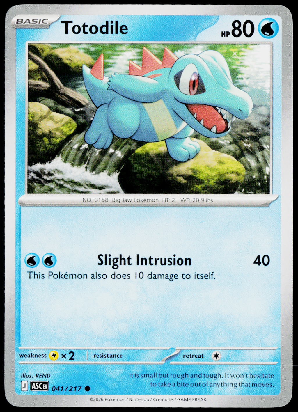 Totodile 041/217 EN — original front scan